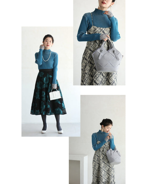 Optical illusion shadow line knit