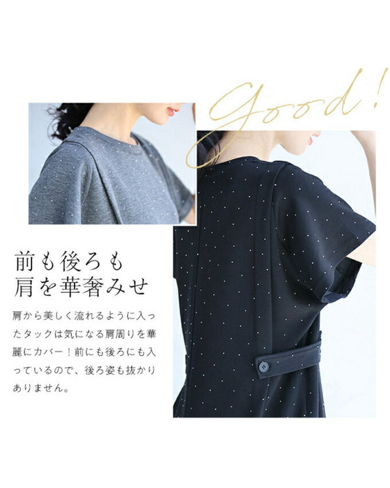 楽なのにきちんと見せ 星空ワンピース