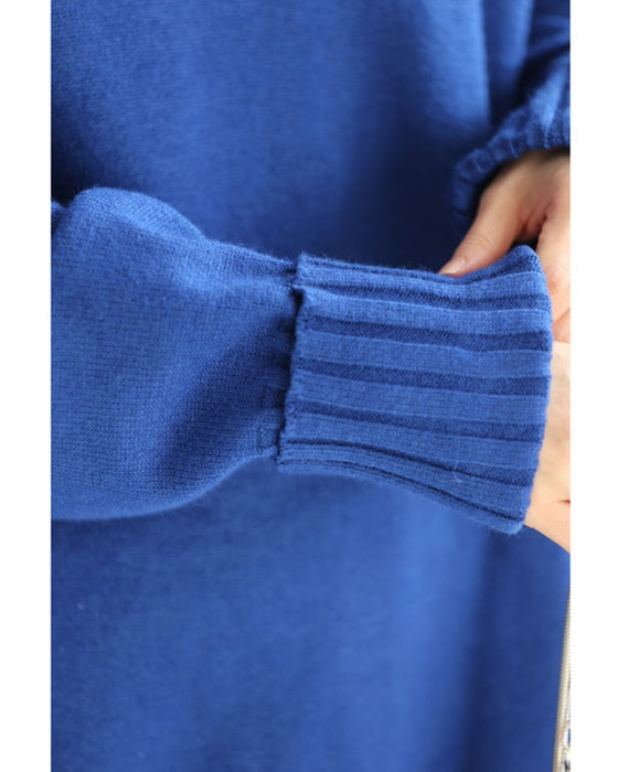 お尻まですっぽり隠す。ゆったりニットプルオーバートップス