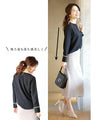 Color-blocked work blouse