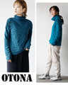 otona original tops: Floral shirring that can be the centerpiece of your outfit (blue)