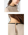Color-blocked work blouse