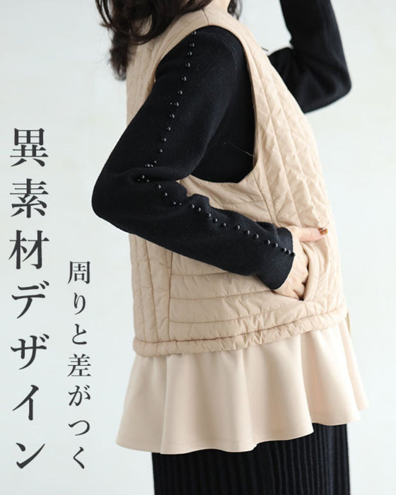 Cinderella vest that doesn't hide the cuteness of the knit