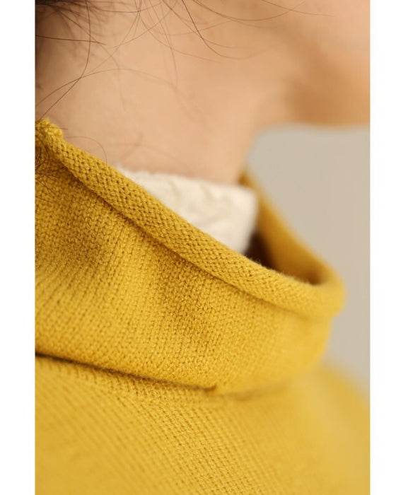 スタイルアップな短丈。重ね着用ニットプルオーバートップス