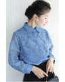 Beautiful cutwork floral lace shirt top