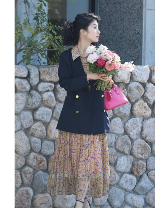 アールヌーヴォーな風が吹くプリーツワンピース