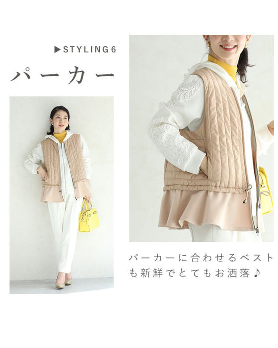 Cinderella vest that doesn't hide the cuteness of the knit