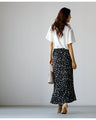 Ehre style original short-sleeved bowtie blouse that looks neat but not cute