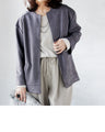 A suede-like collarless jacket for adults that will make your wish come true