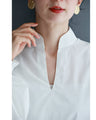 Lily flower peonies long shirt that makes your neck look longer