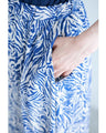 (Petticoat included) A cool and refreshing long skirt with an animal print