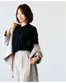 Ehre style original short-sleeved bowtie blouse that looks neat but not cute