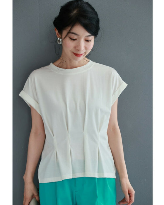 くびれラインタックのTシャツトップス