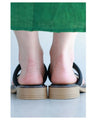 Soft and easy to walk in toe ring style single pearl sandals