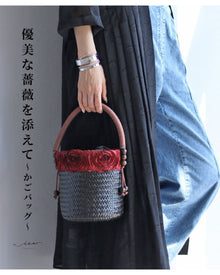  Original Basket bag with elegant roses