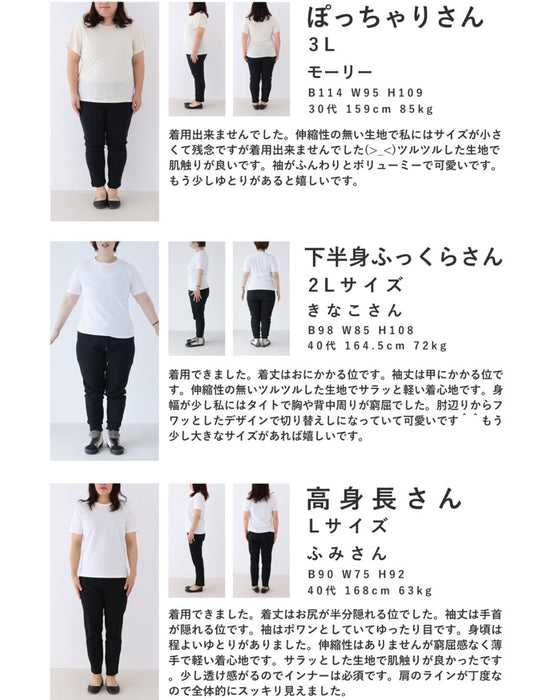 レース柄くしゅくしゅ袖のストライプブラウストップス