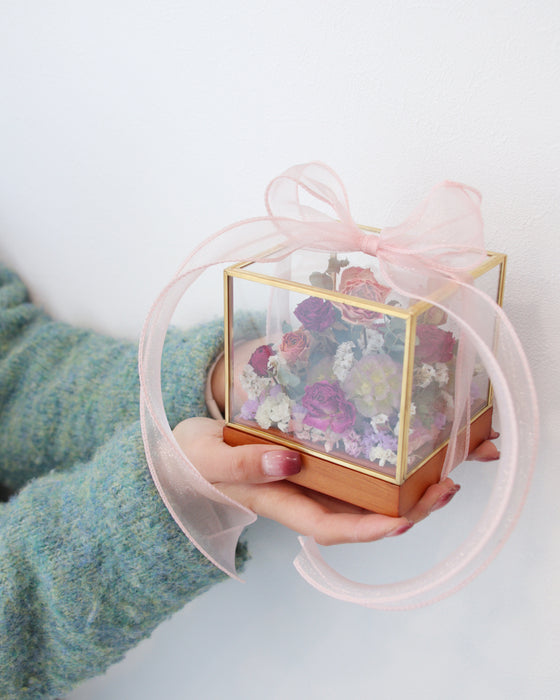 【受付4/28まで】Gyutto ローズフラワーボックス 【立方体】