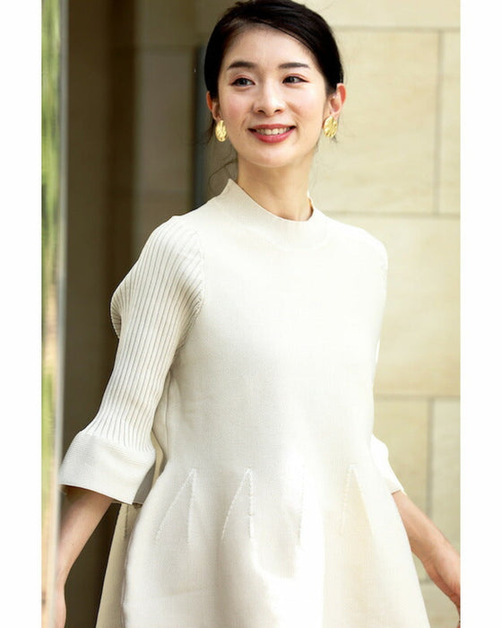 ふんわり立体感 つぼみニット