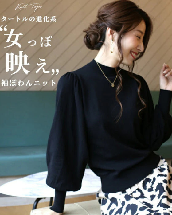 A feminine, evolved version of the turtleneck knit
