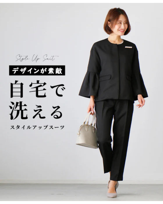A stylish suit with a great design that can be washed at home