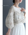 Flowing, fluttering tulle and lace blouse top