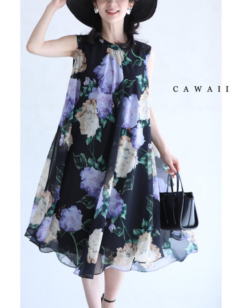 透明感溢れるシアーな花画ミニワンピース – ONE PEACE ONLINE
