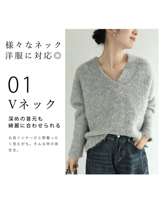 【セール商品返品交換不可】首が開いた服に対応。服から見せないインナートップス