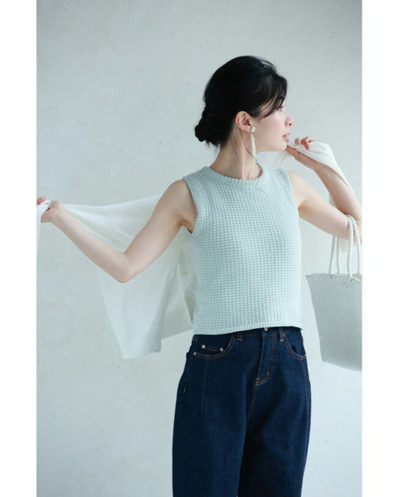 Summer knit short cut and sew top