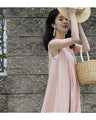 A dress that covers the chest area for slim people