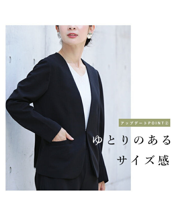 Thin version Impressed with the ease of movement Stretchable Collarless Jacket