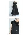 Front and back 2-way denim overalls