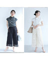 Cool lace pants to layer with a dress