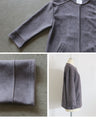 A suede-like collarless jacket for adults that will make your wish come true