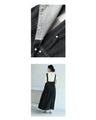 Front and back 2-way denim overalls