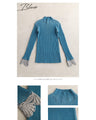 Optical illusion shadow line knit
