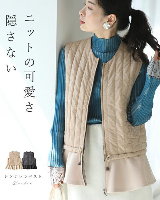 Cinderella vest that doesn't hide the cuteness of the knit