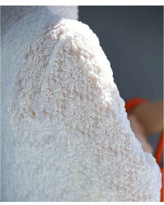 肘まで隠れる アイロン不要 クシュクシュトップス