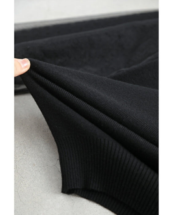 デコルテレースのベールポワン袖ニットプルオーバートップス