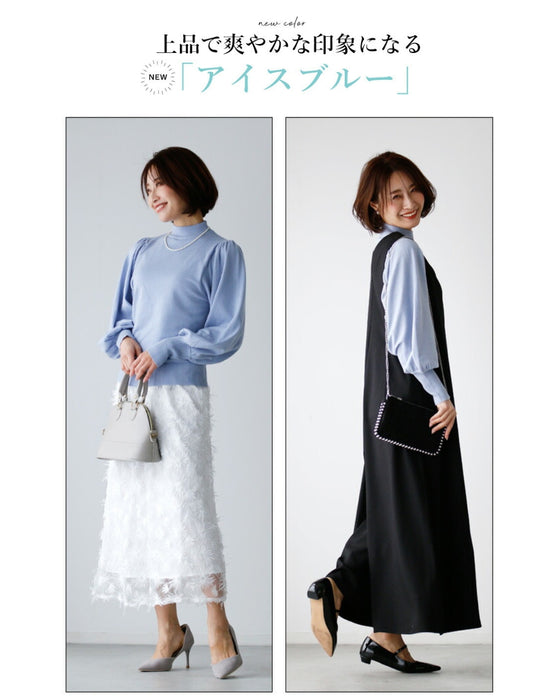 A feminine, evolved version of the turtleneck knit