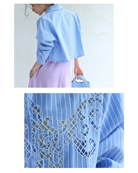ノースリにレースシャツ -カーデじゃない選択肢-