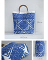 ヨーロッパの風感じるタイル柄 バンブートートバッグ