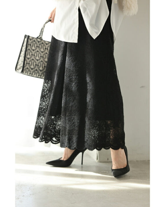 見せて可愛い重ね着用 起毛レースペチパンツ