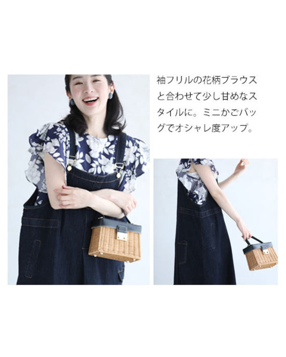 16通り着回して楽しむ 上品デニムサロペットワンピース