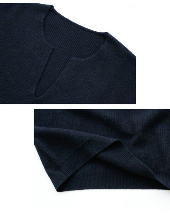 Have fun with layers! Long neck knit for a slimmer face