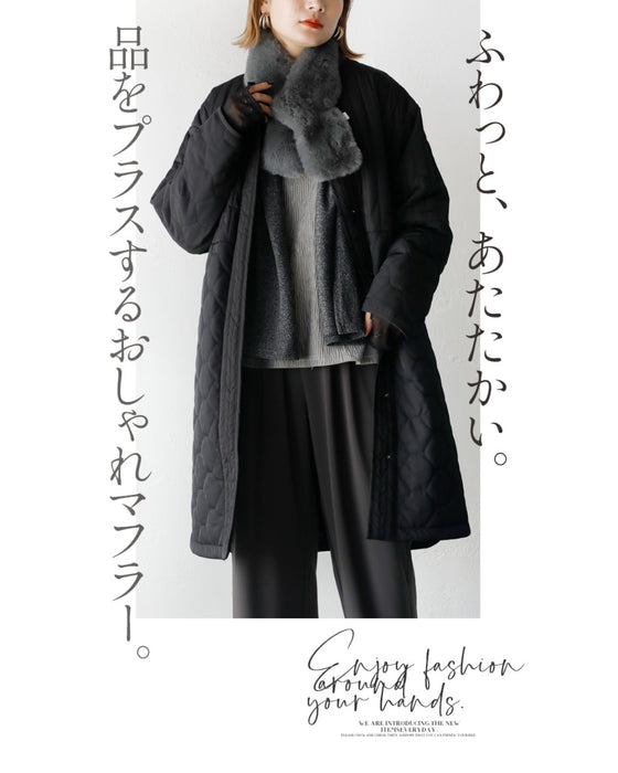 Addictive texture. Fur stole