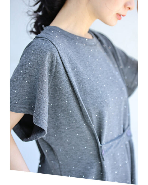 楽なのにきちんと見せ 星空ワンピース