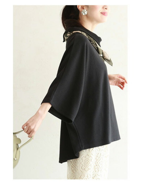 インナーに重ねる 七分丈ニットソー