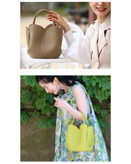 Blooming Tulip Bag with Pouch and Strap