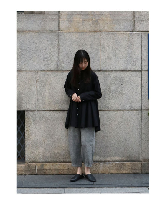 【SANPO LUSSO】上品ドレープシャツ