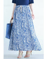 (Petticoat included) A cool and refreshing long skirt with an animal print